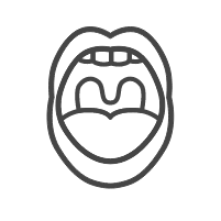 Icon of a mouth open